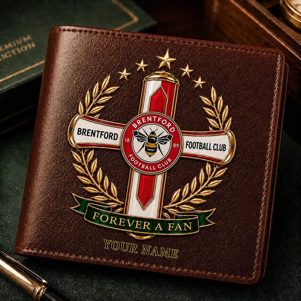 Brentford Football Club Forever A Fan Personalized Leather Wallet