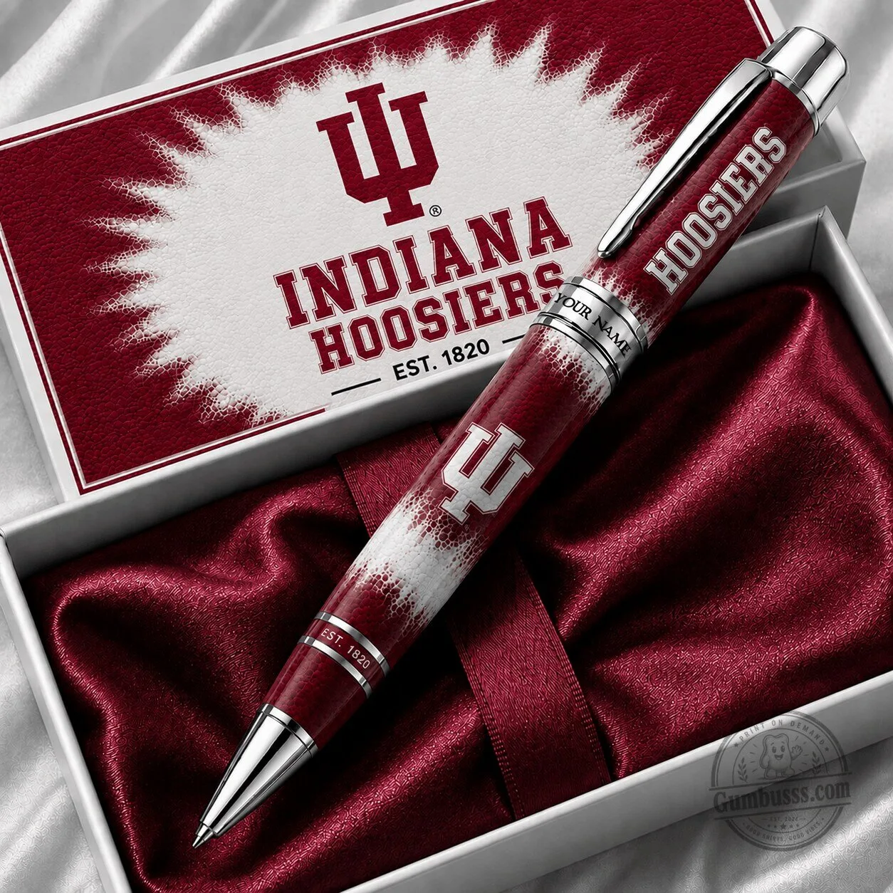 Indiana Hoosiers Personalized Ballpoint Pen Custom Name Gift for College Football Fan