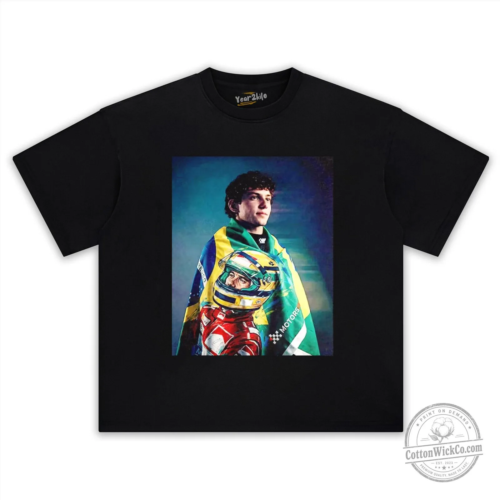 Kimi Antonelli Senna Inspired Racing Driver Black T-Shirt