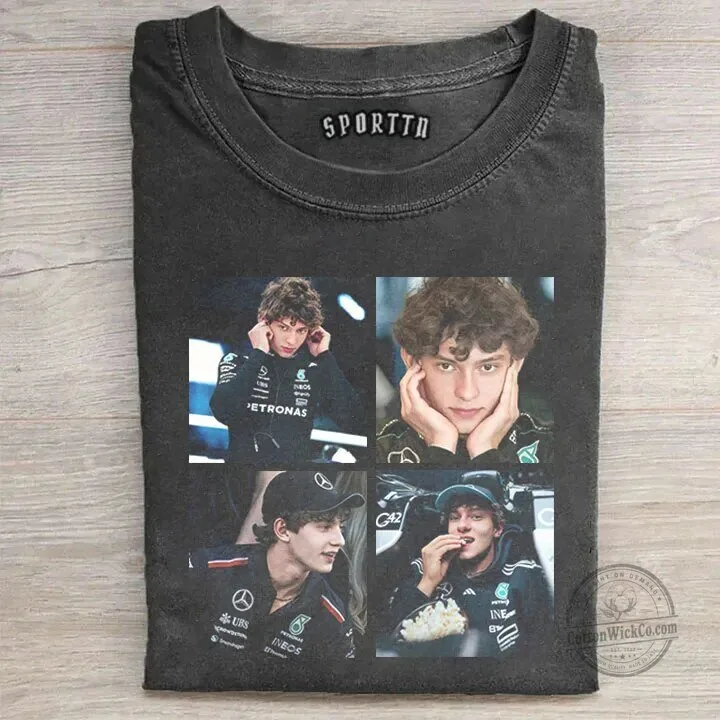 Kimi Antonelli Formula One Racing Driver Fan Collage T-Shirt