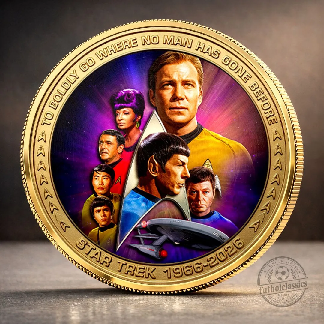 Star Trek Original Series 60th Anniversary Gold Plated Commemorative Coin