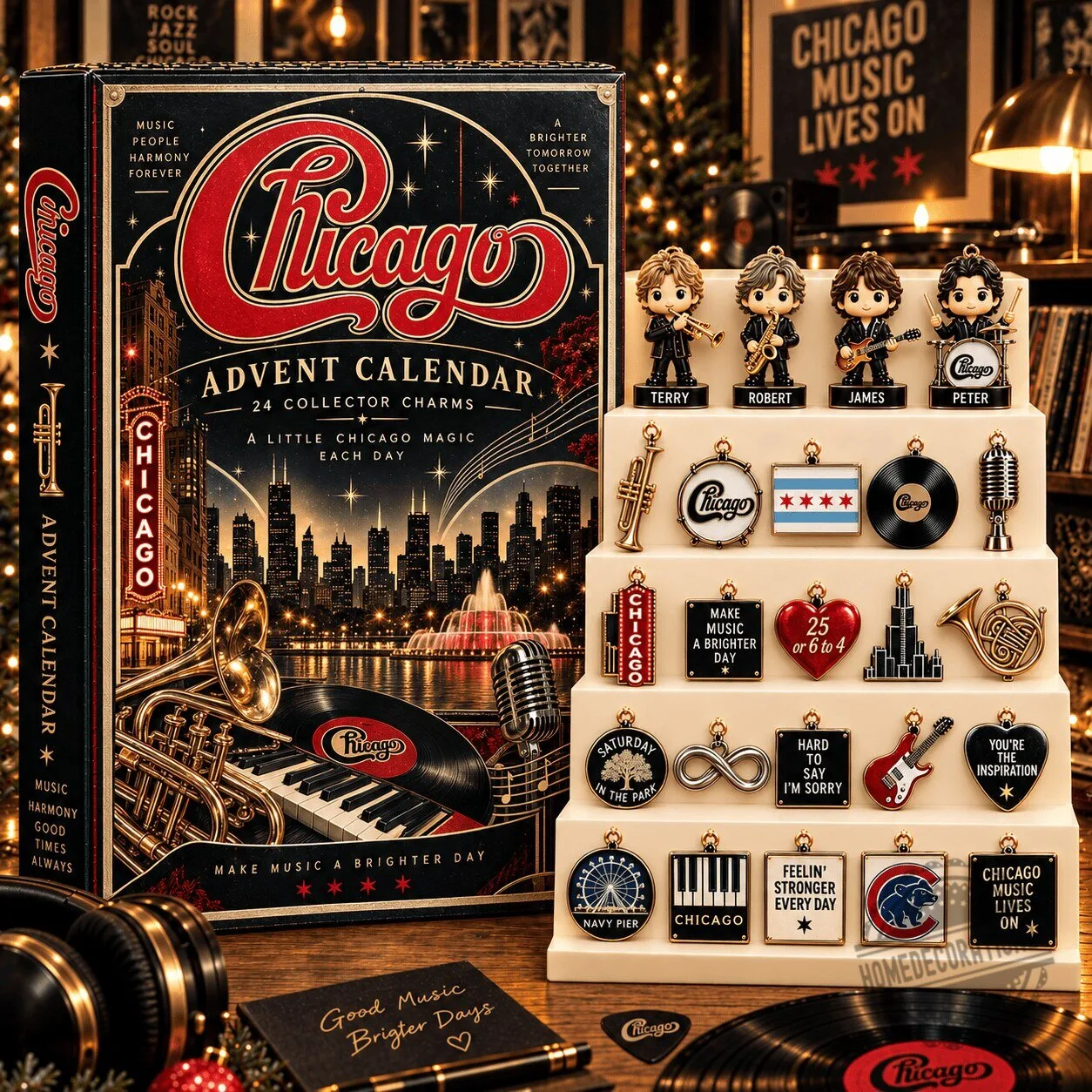 Chicago Band Music Advent Calendar 24 Collector Charms Blind Box Gift Set