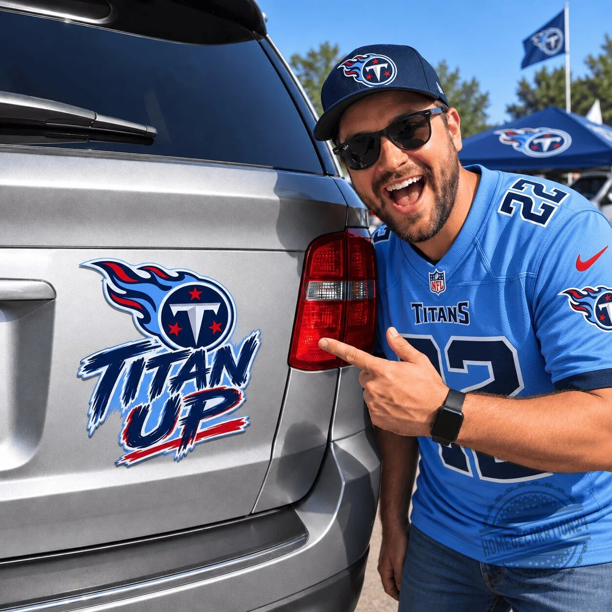 Tennessee Titans Titan Up NFL Football Team Slogan Car Decal Sticker