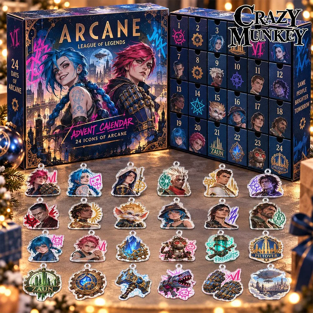 Arcane League of Legends 24 Icons Acrylic Advent Calendar | Home Decors