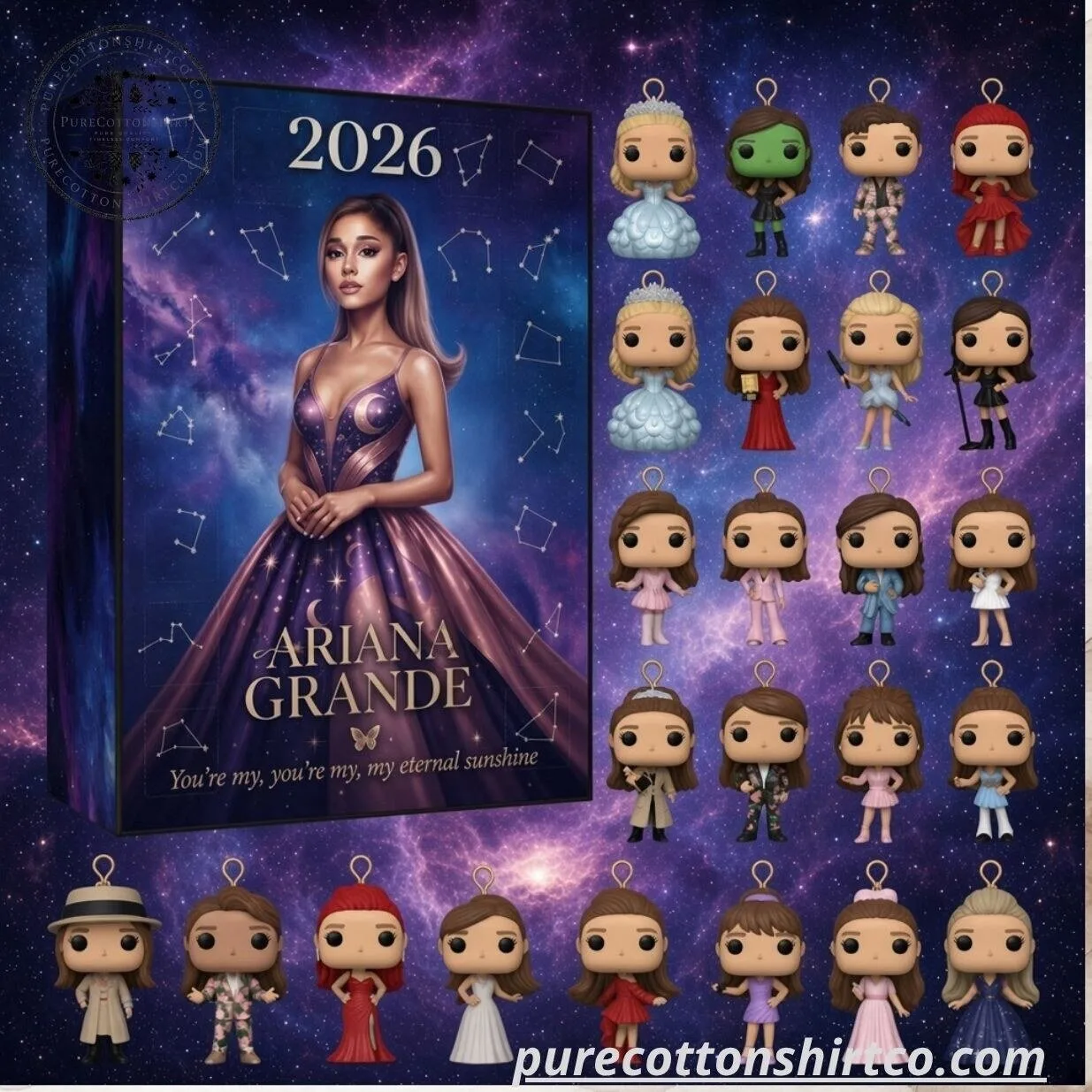 Ariana Grande Advent Calendar 2026 – 24 Days Acrylic Ornament Charms Box