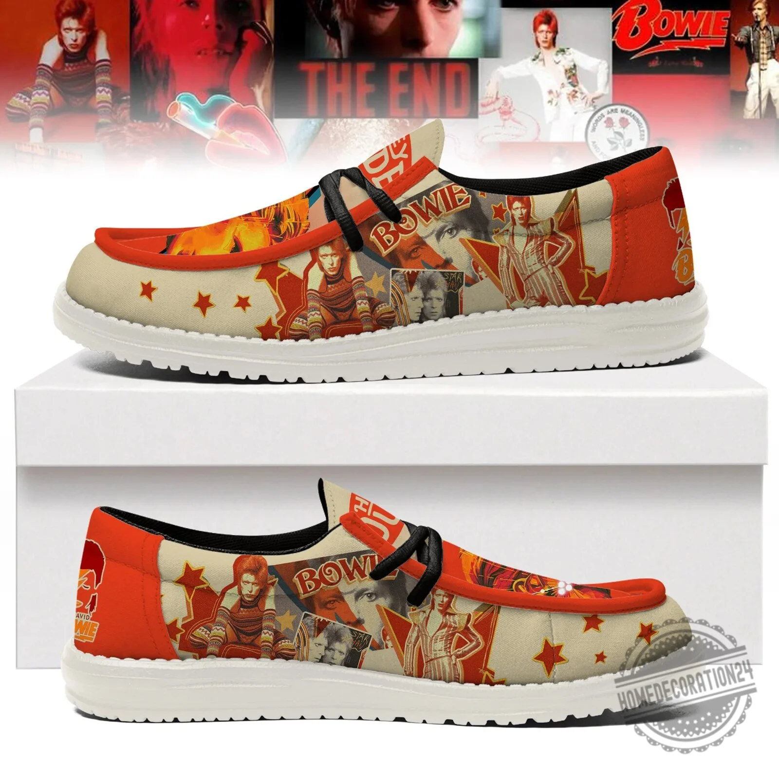 David Bowie Ziggy Stardust Album Art Loafer Shoes