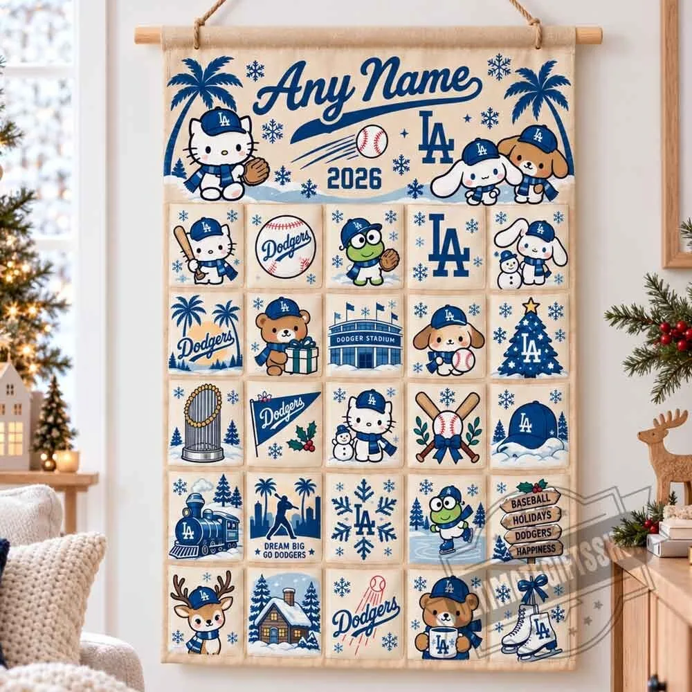 LA Dodgers Christmas x Santori Friends Custom Wall Advent Calendar
