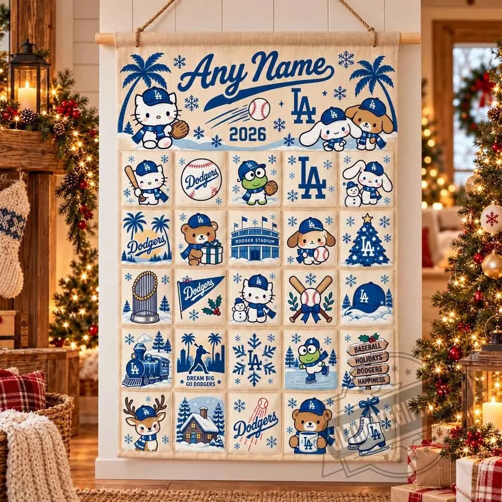 LA Dodgers Christmas x Santori Friends Custom Wall Advent Calendar 5 LA Dodgers Christmas x Santori Friends Custom Wall Advent Calendar