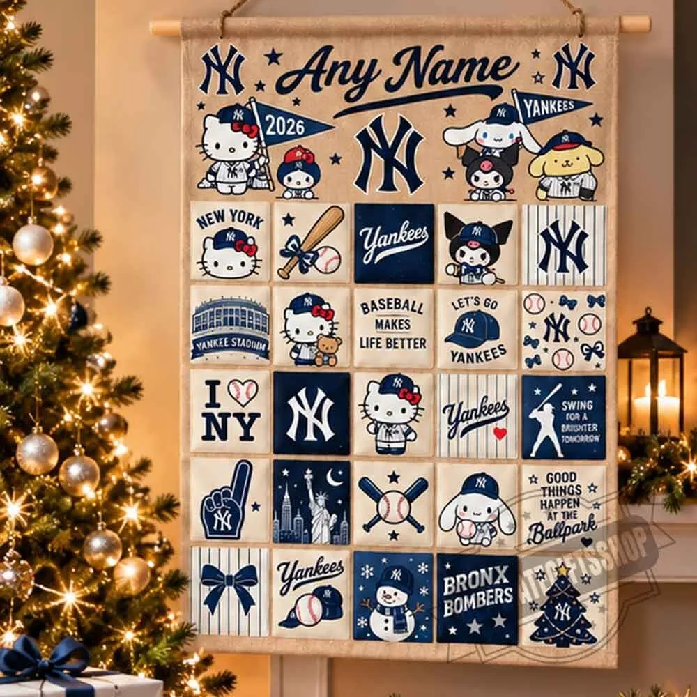 NY Yankees Christmas x Hello Kitty Santorini Friends Custom Wall Advent Calendar 3 NY Yankees Christmas x Hello Kitty Santorini Friends Custom Wall Advent Calendar