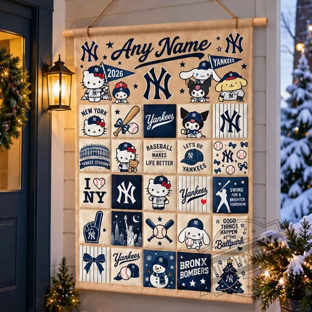 NY Yankees Christmas x Hello Kitty Santorini Friends Custom Wall Advent Calendar 4 NY Yankees Christmas x Hello Kitty Santorini Friends Custom Wall Advent Calendar