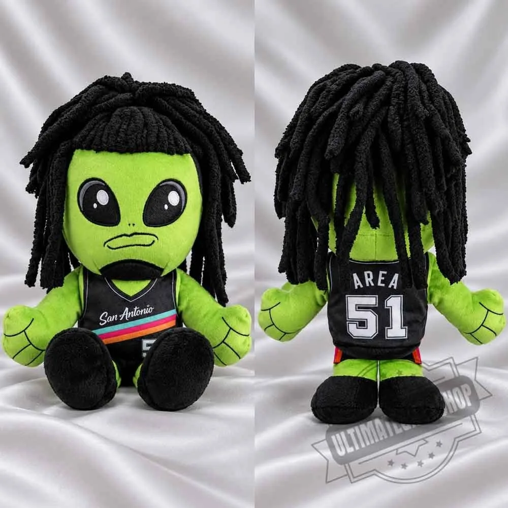 San Antonio Spurs Alien with Braids 10 inch NBA Kuricha Plush 2 San Antonio Spurs Alien with Braids 10 inch NBA Kuricha Plush