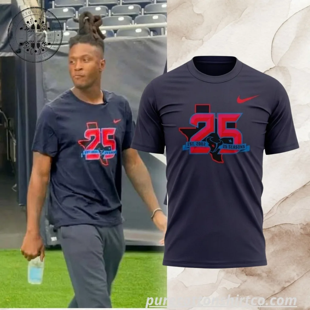 Houston Texans 25th Season Commemorative Shirt Houston Texans 25th Season Commemorative Shirt