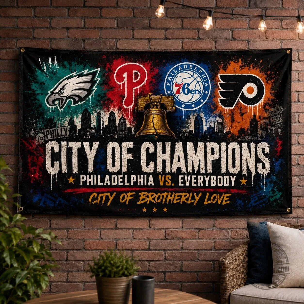 Philadelphia City of Champions Sports Teams Fan Flag 16 Philadelphia City of Champions Sports Teams Fan Flag