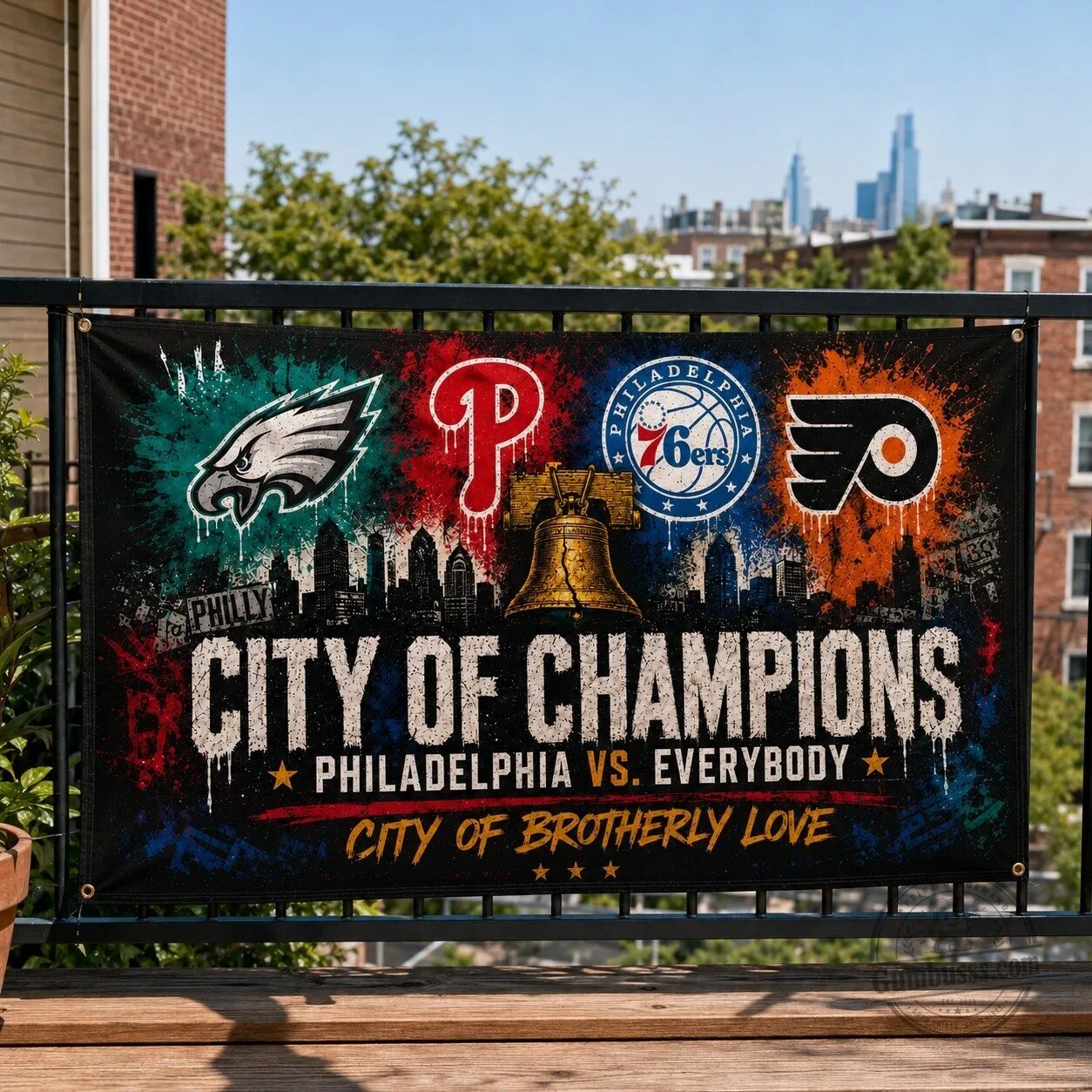 Philadelphia City of Champions Sports Teams Fan Flag 18 Philadelphia City of Champions Sports Teams Fan Flag
