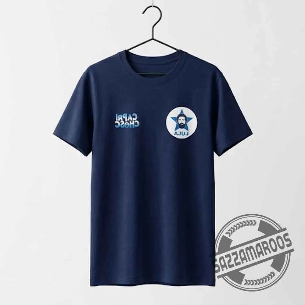 Lula da Silva Brazil President Star Logo Navy Shirt