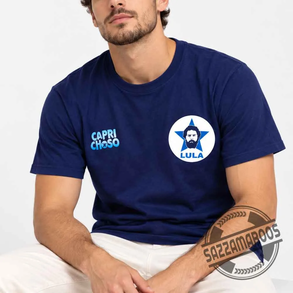 Lula da Silva Brazil President Star Logo Navy Shirt (3) Lula da Silva Brazil President Star Logo Navy Shirt – image 3 of 4