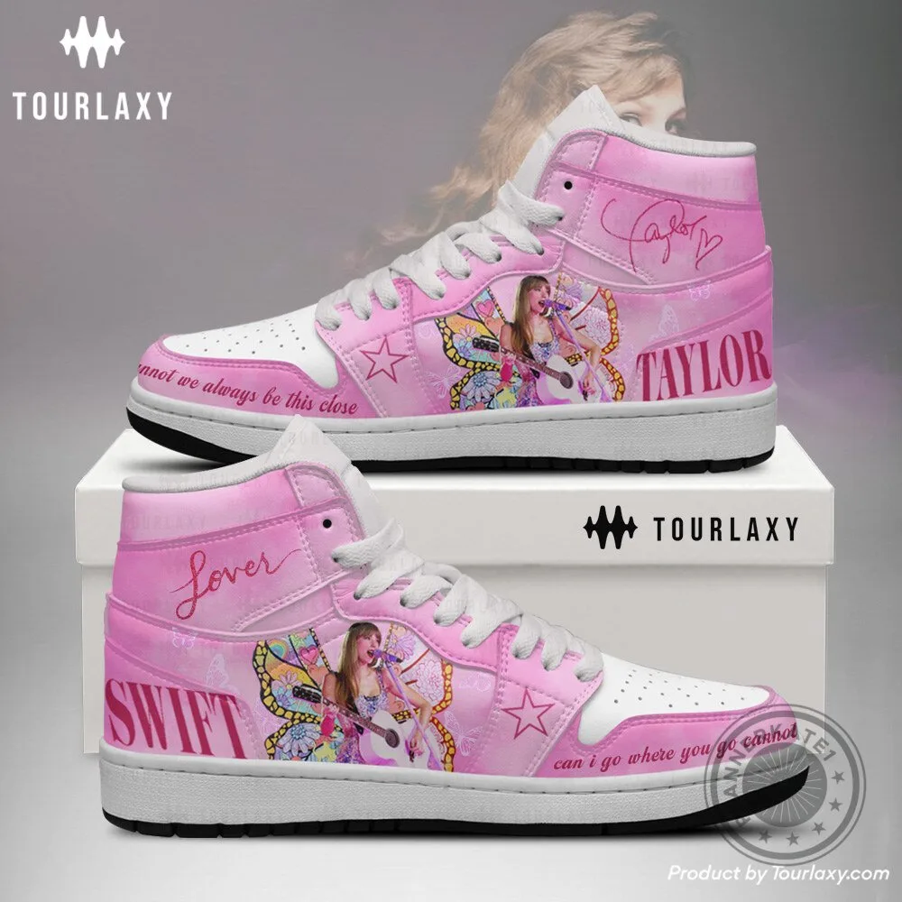 Taylor Swift Lover Album Pink High Top Sneakers