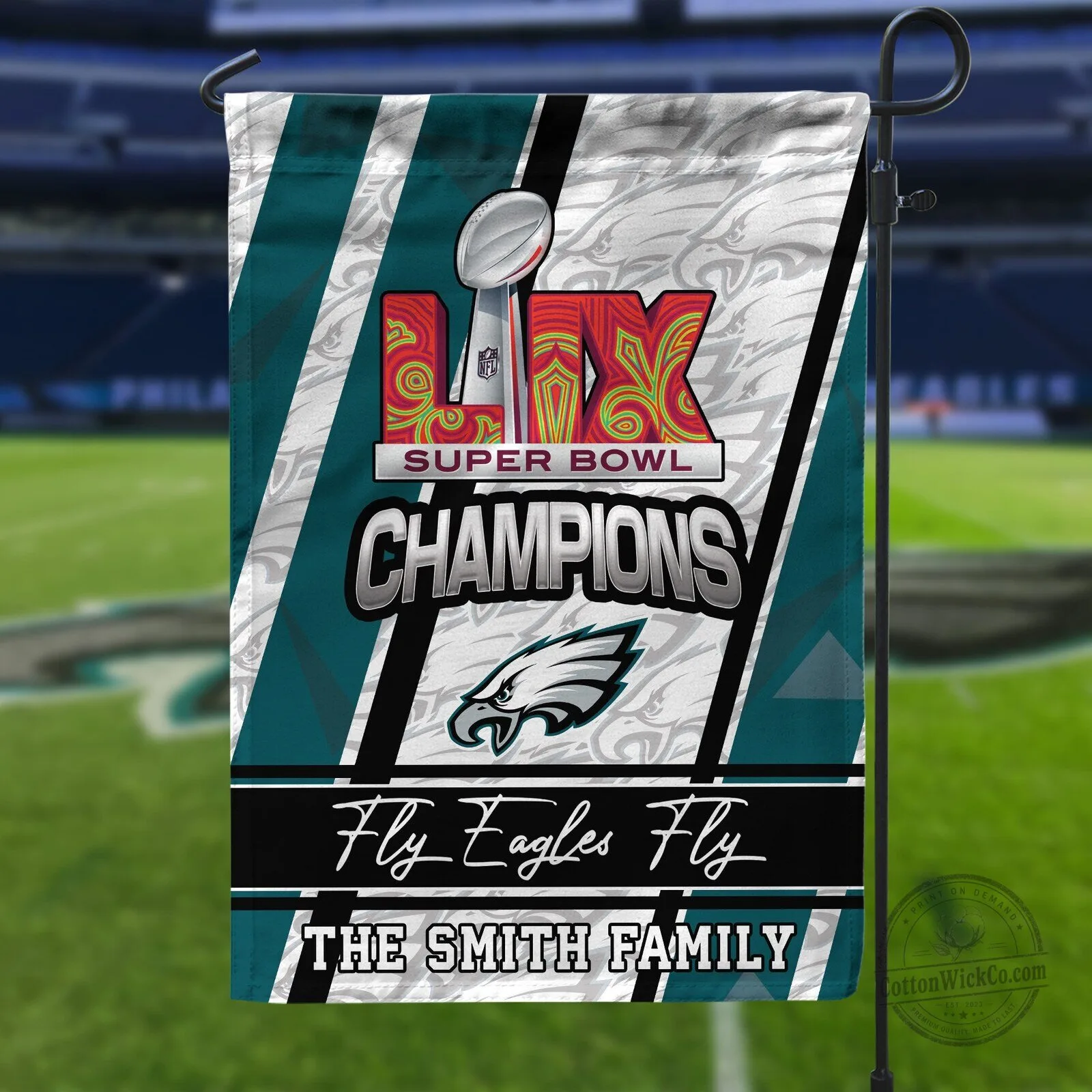Philadelphia Eagles Super Bowl LIX Champions Garden Flag