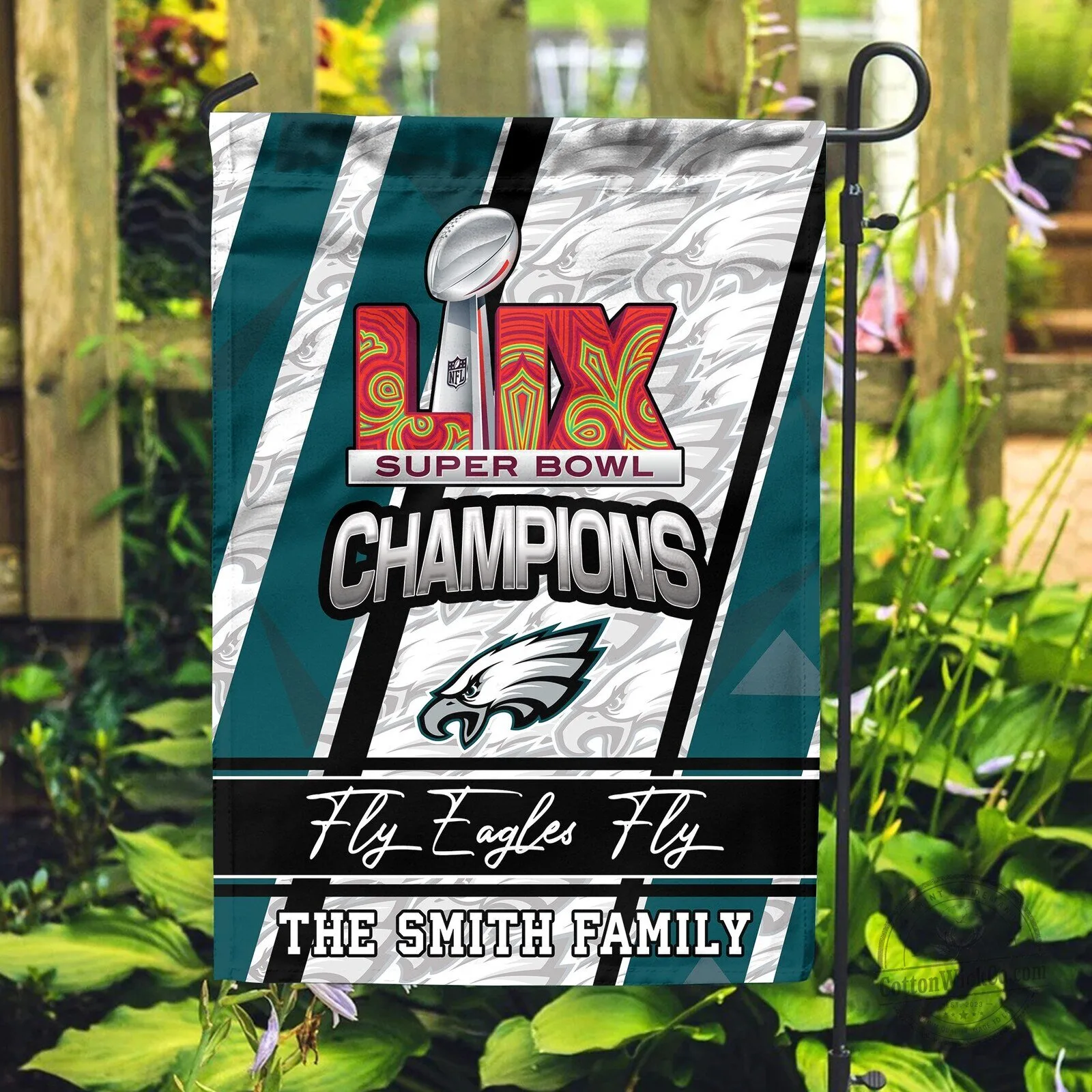 Philadelphia Eagles Super Bowl LIX Champions Garden Flag 11 Philadelphia Eagles Super Bowl LIX Champions Garden Flag