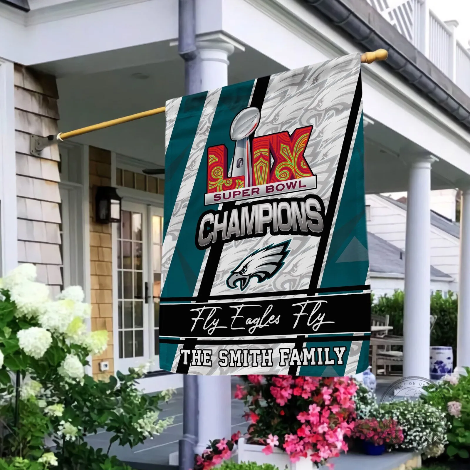 Philadelphia Eagles Super Bowl LIX Champions Garden Flag 12 Philadelphia Eagles Super Bowl LIX Champions Garden Flag