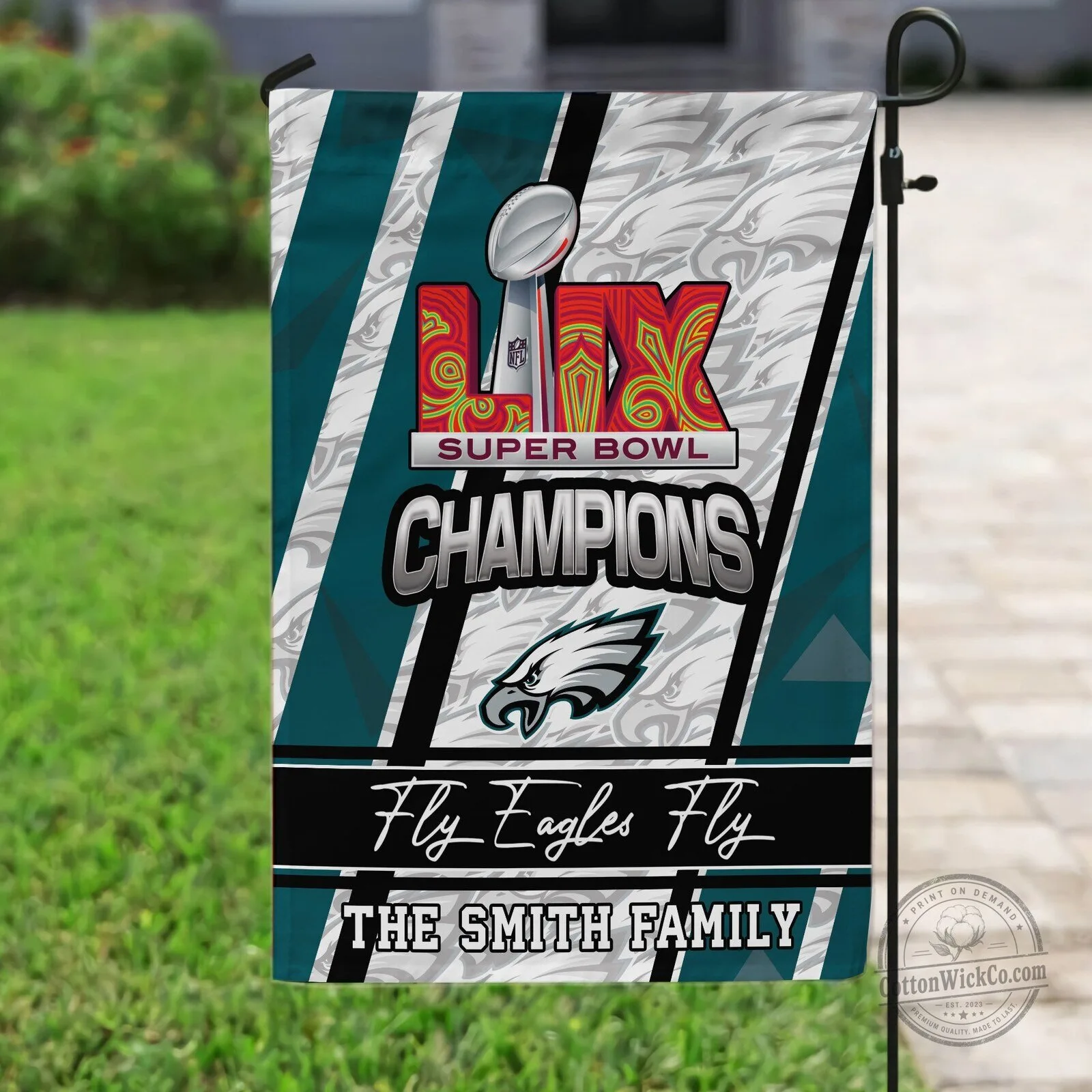 Philadelphia Eagles Super Bowl LIX Champions Garden Flag 14 Philadelphia Eagles Super Bowl LIX Champions Garden Flag