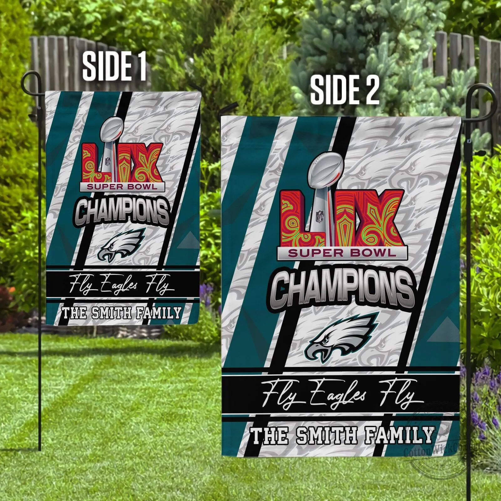 Philadelphia Eagles Super Bowl LIX Champions Garden Flag 15 Philadelphia Eagles Super Bowl LIX Champions Garden Flag