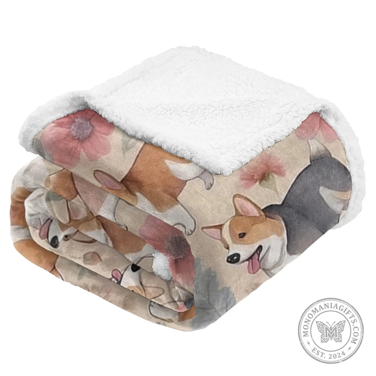 Vintage Corgi Dog Lover Floral Pattern Soft Cozy Throw Blanket 21 Vintage Corgi Dog Lover Floral Pattern Soft Cozy Throw Blanket