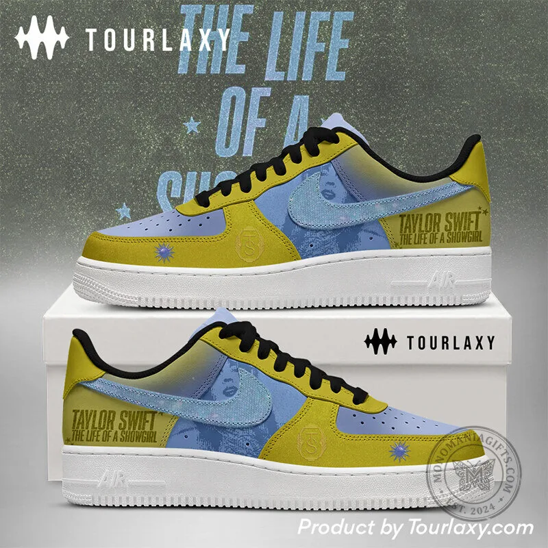 Taylor Swift The Life of a Showgirl Yellow and Blue Print Shoes
