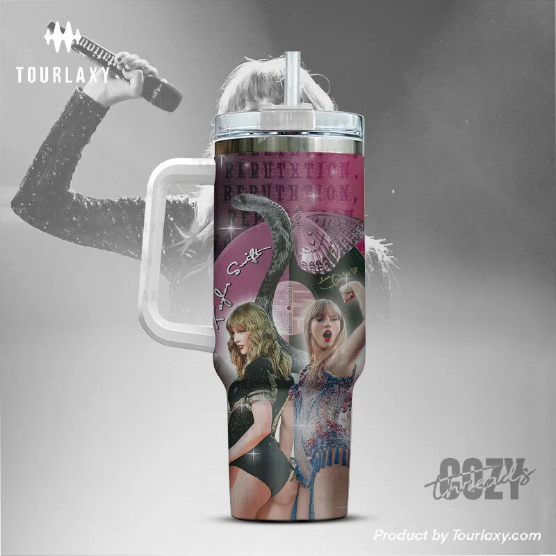 Taylor Swift Reputation and Lover Album Art 40 Ounce Tumbler with Handle 4 Taylor Swift Reputation and Lover Album Art 40 Ounce Tumbler with Handle