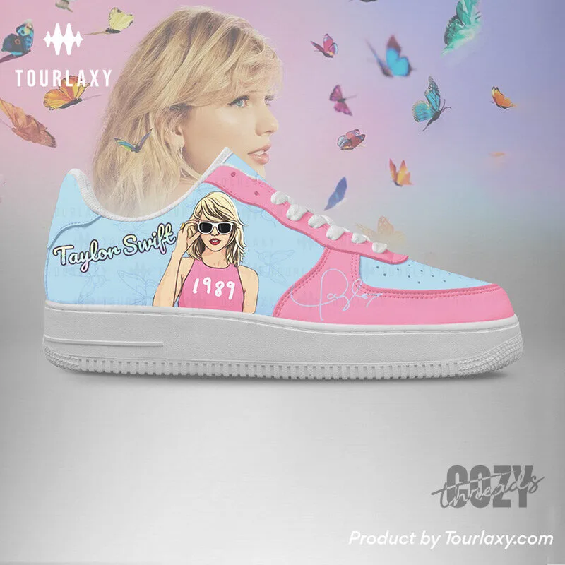 Taylor Swift 1989 Album Pink and Blue Fashion Sneakers 4 Taylor Swift 1989 Album Pink and Blue Fashion Sneakers