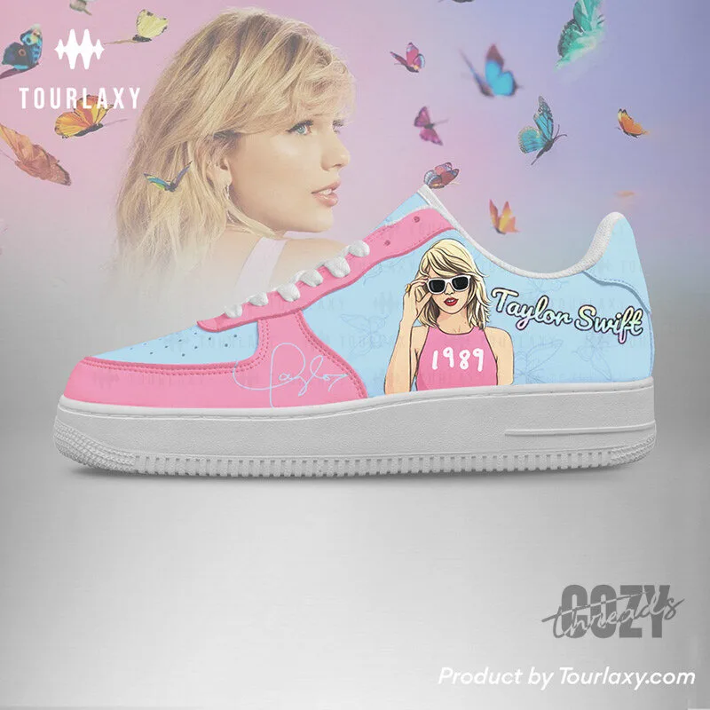 Taylor Swift 1989 Album Pink and Blue Fashion Sneakers 5 Taylor Swift 1989 Album Pink and Blue Fashion Sneakers