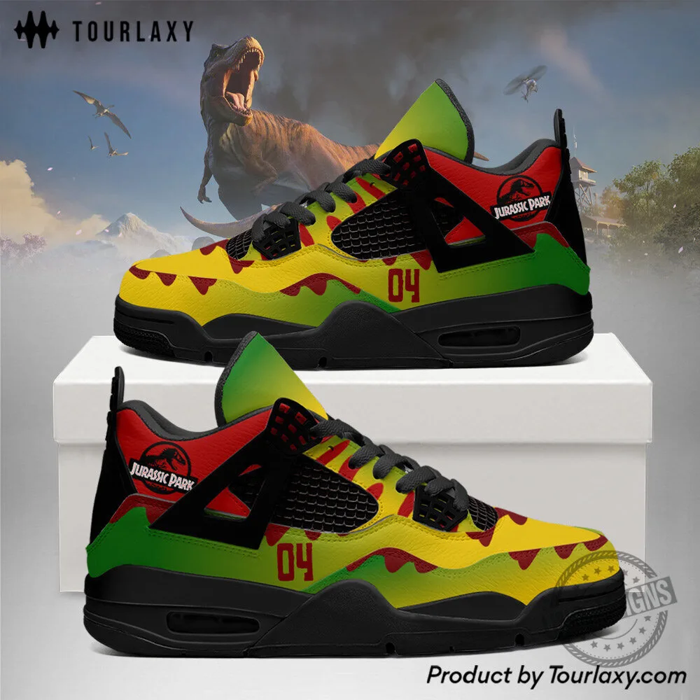 Jurassic Park Tour Jeep Yellow and Green Themed Shoes