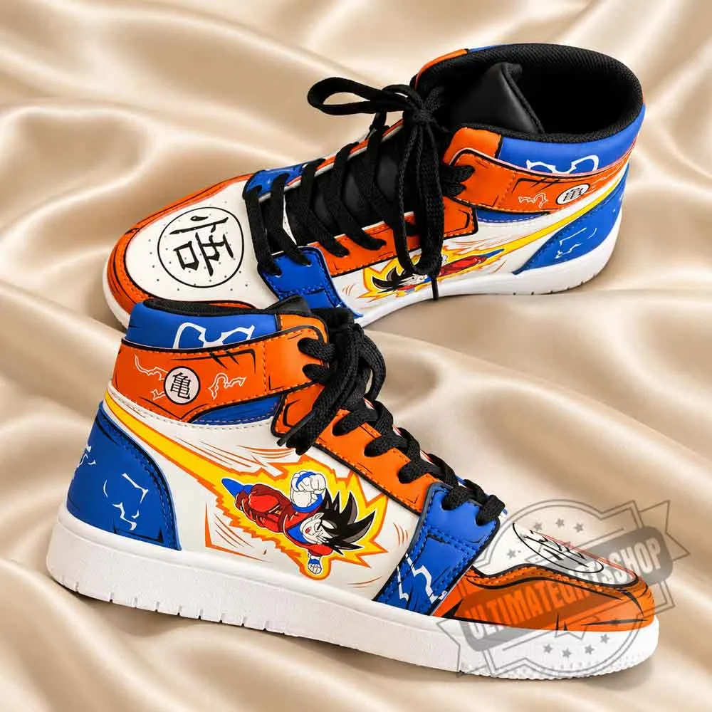 Dragon Ball Z Son Goku High Top Air Jordan Orange Blue Sneakers Shoes (1) Dragon Ball Z Son Goku High Top Air Jordan Orange Blue Sneakers Shoes