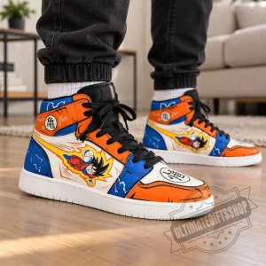 Dragon Ball Z Son Goku High Top Air Jordan Orange Blue Sneakers Shoes 4 Dragon Ball Z Son Goku High Top Air Jordan Orange Blue Sneakers Shoes