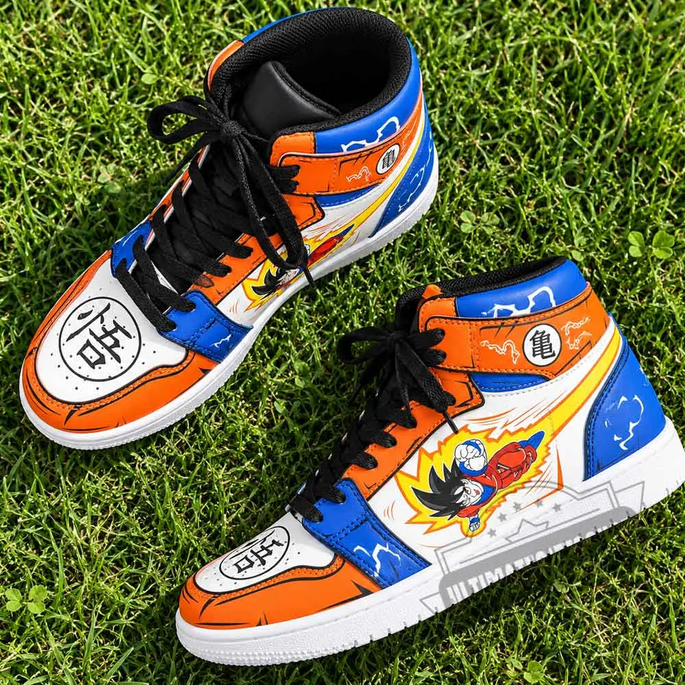Dragon Ball Z Son Goku High Top Air Jordan Orange Blue Sneakers Shoes (3) Dragon Ball Z Son Goku High Top Air Jordan Orange Blue Sneakers Shoes – image 3 of 3