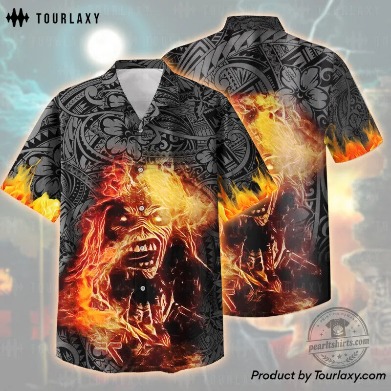 Iron Maiden Run For Your Lives Eddie The Head Hawaiian Shirt