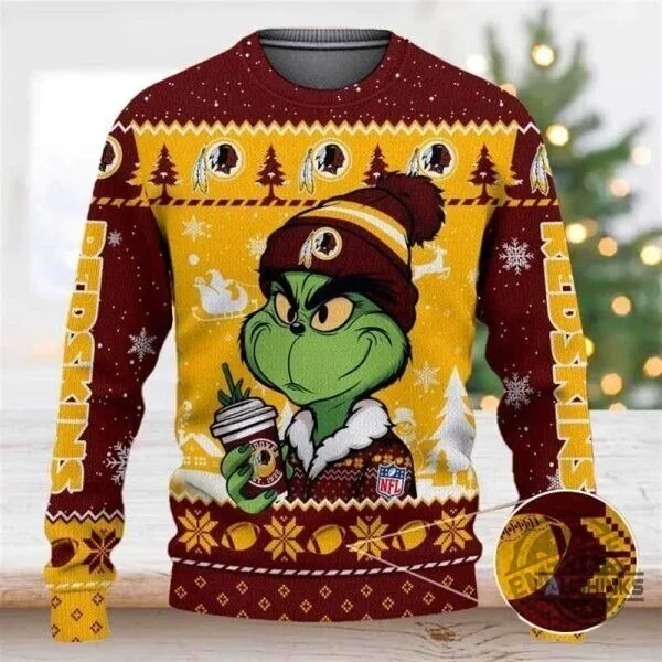 Washington Redskins Grinch Ugly Christmas Sweater