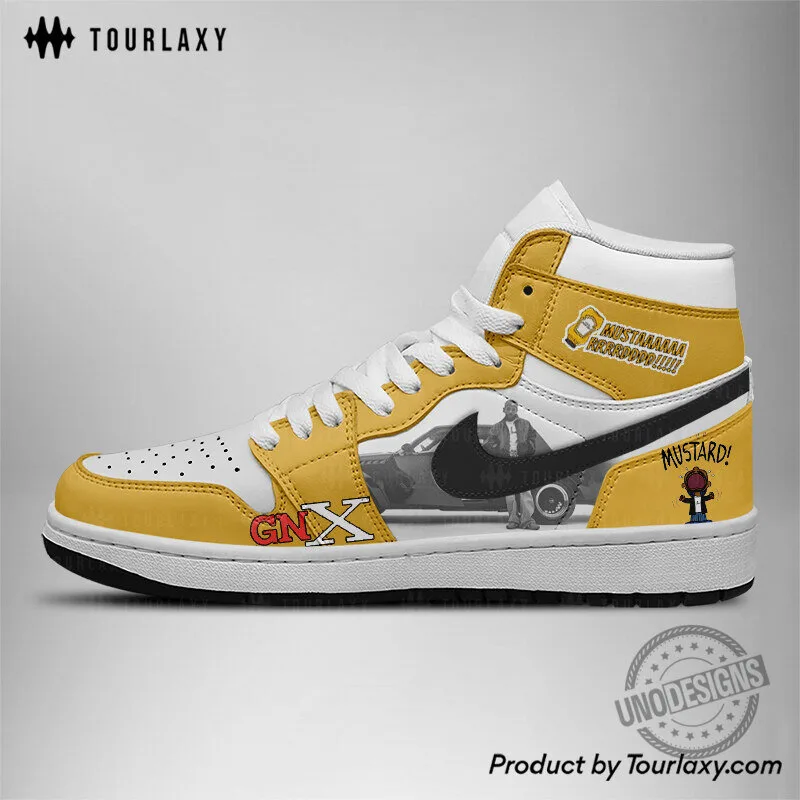 Kendrick Lamar Mustard Album Art High Top Sneakers 4 Kendrick Lamar Mustard Album Art High Top Sneakers