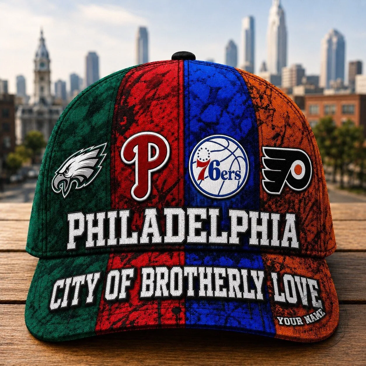 Philadelphia Sports Teams City of Brotherly Love Baseball Cap Hat