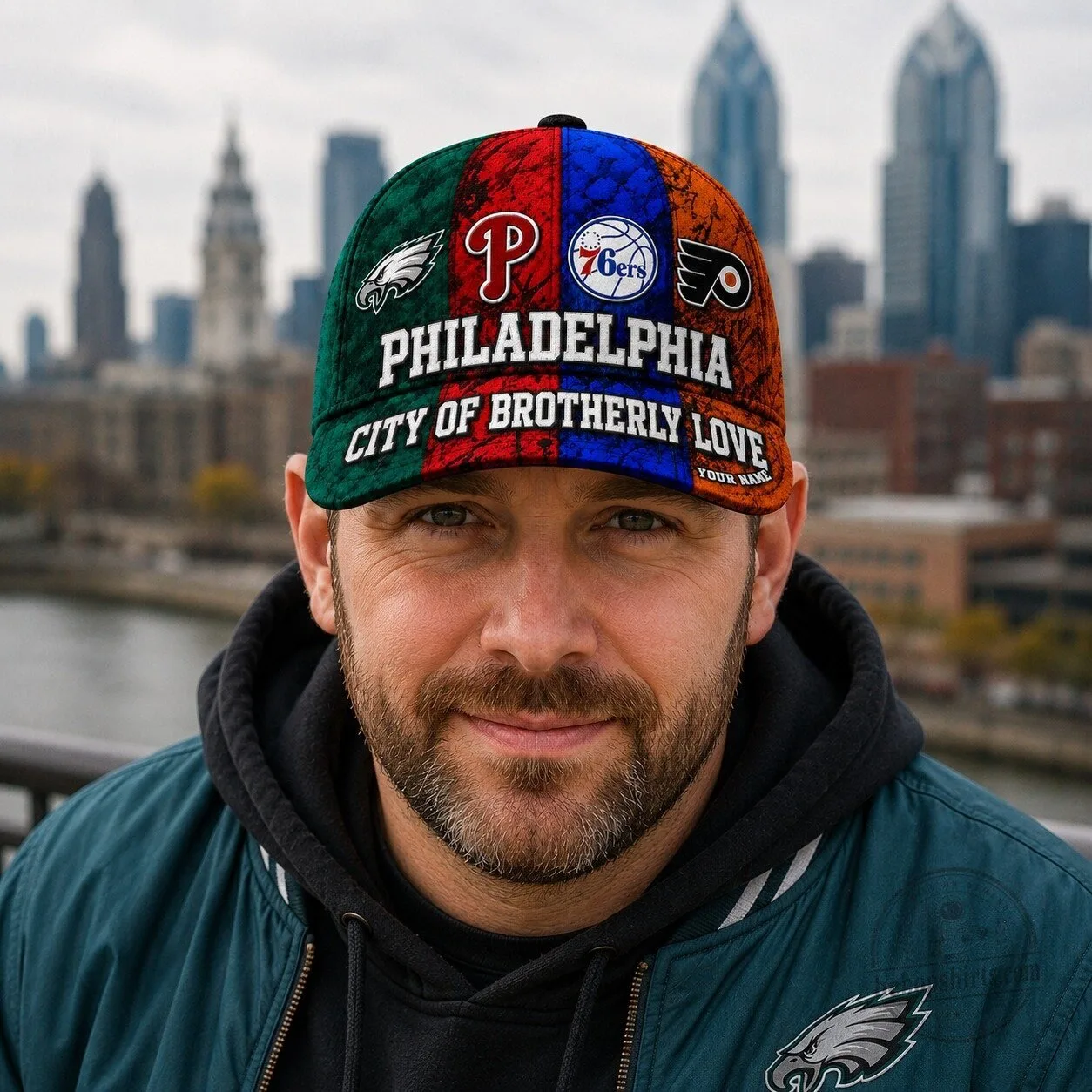 Philadelphia Sports Teams City of Brotherly Love Baseball Cap Hat 10 Philadelphia Sports Teams City of Brotherly Love Baseball Cap Hat