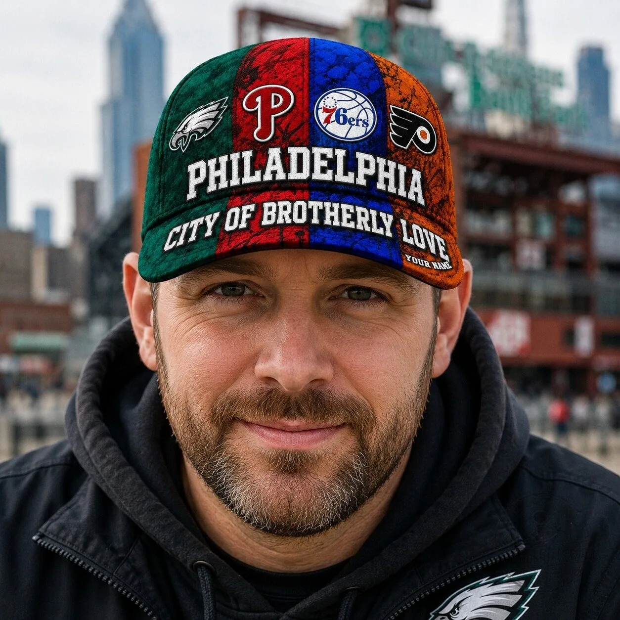 Philadelphia Sports Teams City of Brotherly Love Baseball Cap Hat 11 Philadelphia Sports Teams City of Brotherly Love Baseball Cap Hat