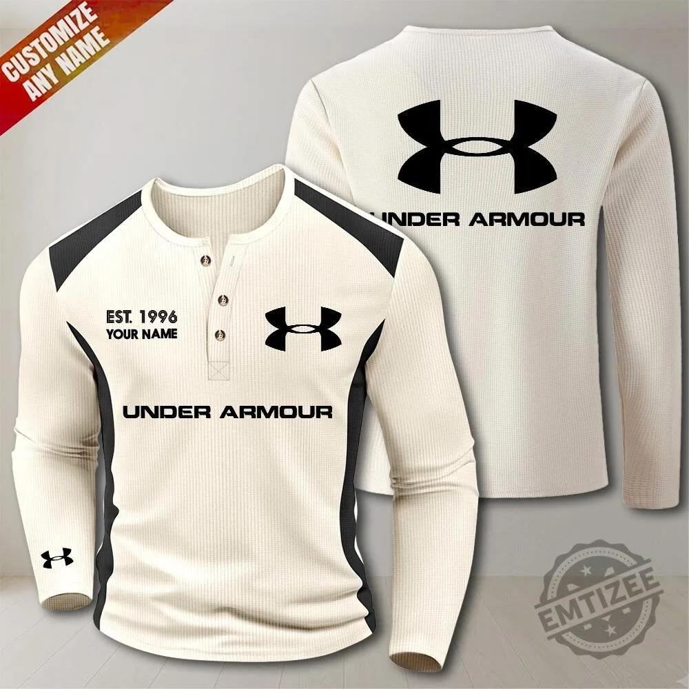 Under Armour Est. 1996 Custom Name Long Sleeve Henley Shirt