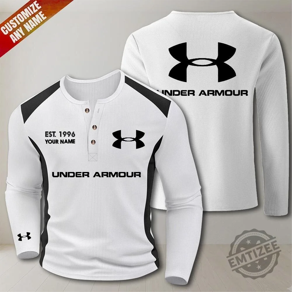 Under Armour Est. 1996 Custom Name Long Sleeve Henley Shirt 7 Under Armour Est. 1996 Custom Name Long Sleeve Henley Shirt