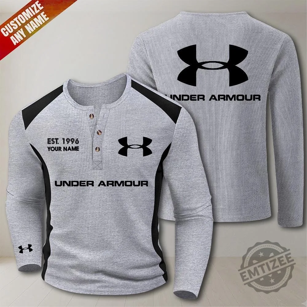 Under Armour Est. 1996 Custom Name Long Sleeve Henley Shirt 8 Under Armour Est. 1996 Custom Name Long Sleeve Henley Shirt