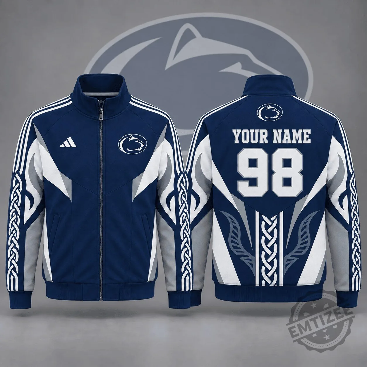 Penn State Nittany Lions Personalized Full Zip Track Jacket