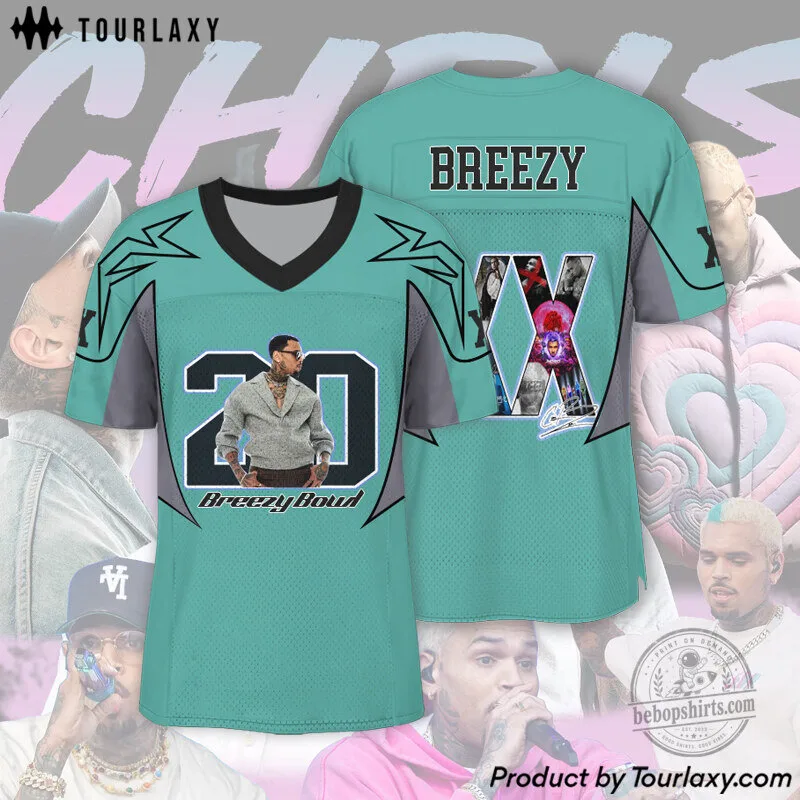 Chris Brown Breezy Boud Football Jersey