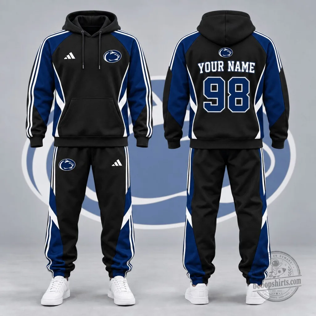 Penn State Nittany Lions Personalized Game Day Performance Hoodie and Jogger Set 77 Penn State Nittany Lions Personalized Game Day Performance Hoodie and Jogger Set