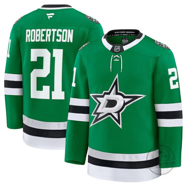 Dallas Stars Jason Robertson Victory Green Fanatics Breakaway Hockey Jersey