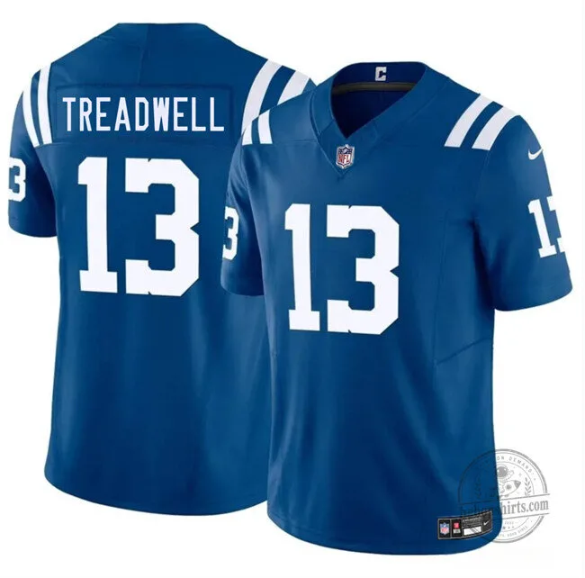Indianapolis Colts Football Laquon Treadwell Number 13 Royal Blue Stitched Jersey