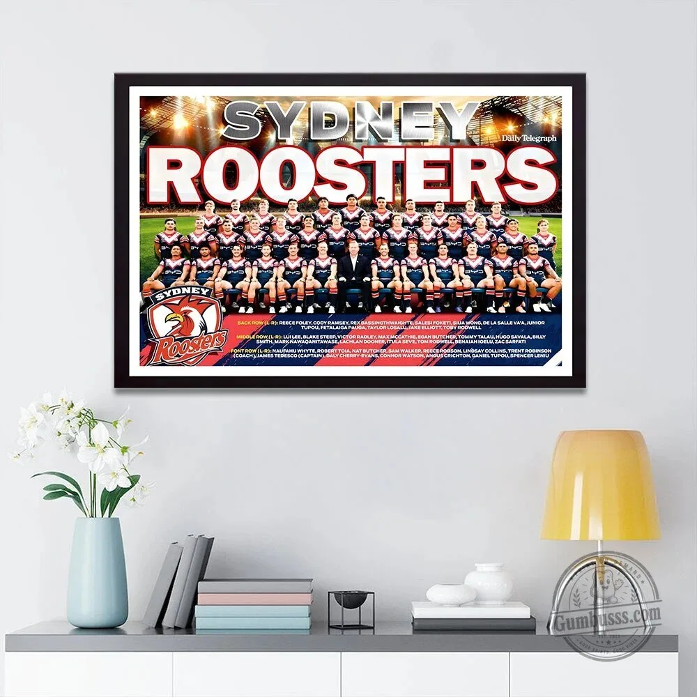 Sydney Roosters 2026 National Rugby League Premiers Team Photo Canvas Wall Art